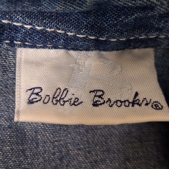 Bobbie Brooks Vintage Chambray Embroidered Western Button Down Shirt Size M - Picture 12 of 14